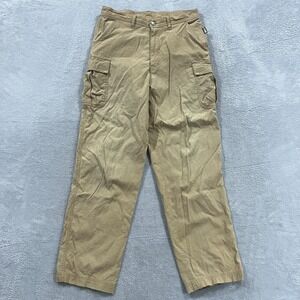 REI Cargo‎ Pants Mens 32x32 Khaki Cotton Workwear Utility Pockets Straight Leg